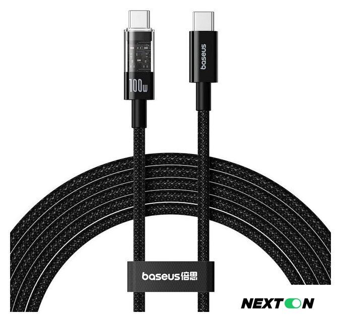 Кабель Baseus Gem Fast-Charging Data Cable 100W USB Type-C - USB Type-C (1 м, черный) - Изображение №1 — Интернет-магазин Nexton