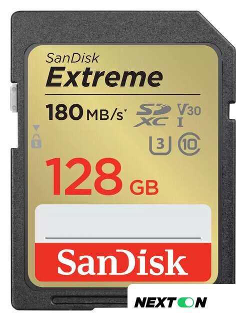 Карта памяти SanDisk Extreme SDXC SDSDXVA-128G-GNCIN 128GB - Изображение №1 — Интернет-магазин Nexton