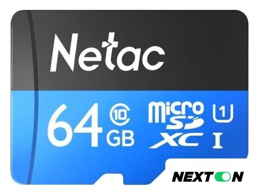 Карта памяти Netac P500 Standard 64GB NT02P500STN-064G-R + адаптер - Изображение №1 — Интернет-магазин Nexton