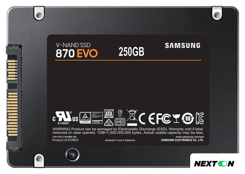 SSD Samsung 870 Evo 250GB MZ-77E250BW - Изображение №2 — Интернет-магазин Nexton