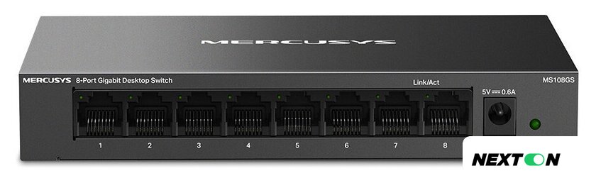 Неуправляемый коммутатор Mercusys MS108GS - Изображение №1 — Интернет-магазин Nexton