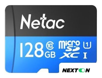 Карта памяти Netac P500 Standard 128GB NT02P500STN-128G-R + адаптер - Изображение №1 — Интернет-магазин Nexton