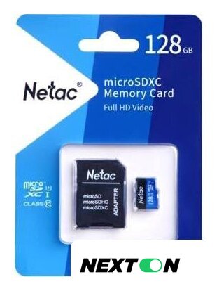 Карта памяти Netac P500 Standard 128GB NT02P500STN-128G-R + адаптер - Изображение №2 — Интернет-магазин Nexton