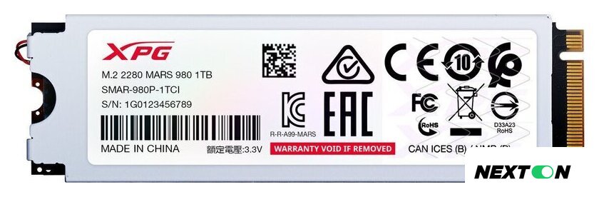 SSD ADATA XPG MARS 980 Pro 2TB SMAR-980P-2TCI - Изображение №6 — Интернет-магазин Nexton