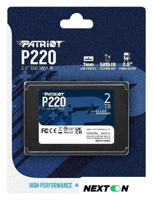 SSD Patriot P220 2TB P220S2TB25 - Изображение №5 — Интернет-магазин Nexton