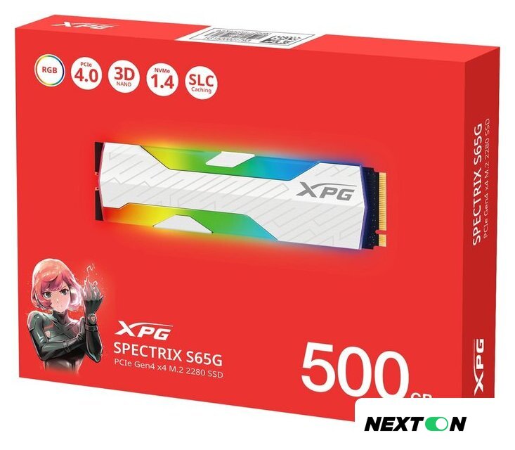 SSD ADATA XPG Spectrix S65G 500GB SSPECTRIXS65G-500G-CI - Изображение №6 — Интернет-магазин Nexton