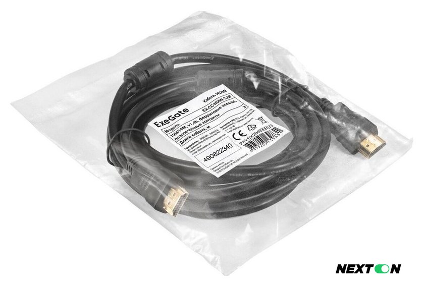 Кабель ExeGate EX-CC-HDMI-3.0F - Изображение №2 — Интернет-магазин Nexton