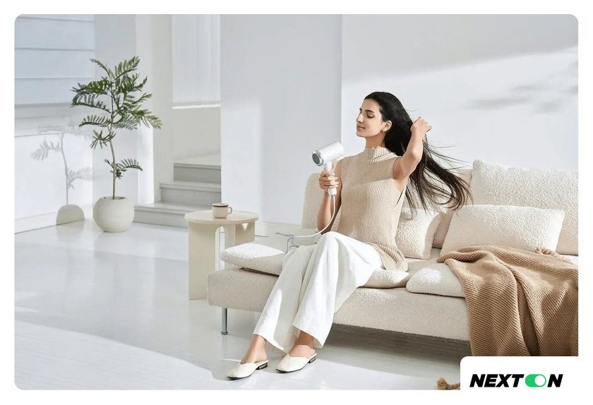 Фен Xiaomi High-speed Ionic Hair Dryer GSHGL01LX (европейская версия, белый) - Изображение №5 — Интернет-магазин Nexton