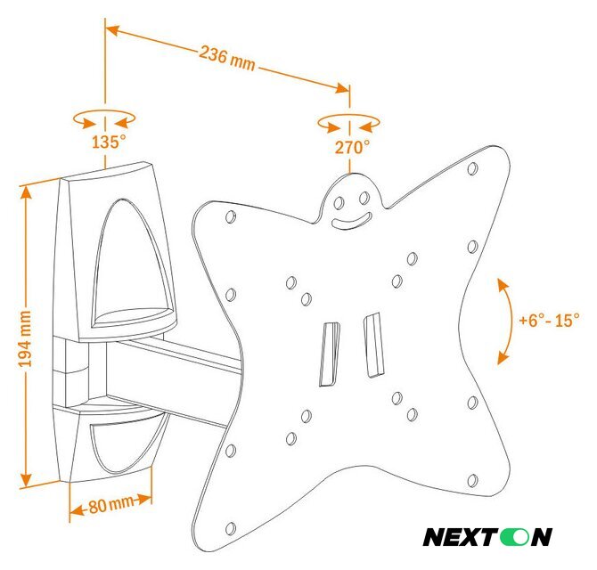 Кронштейн для телевизора Holder LCDS-5037 - Изображение №2 — Интернет-магазин Nexton