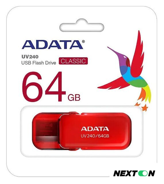 USB Flash ADATA UV240 64GB (красный) - Изображение №3 — Интернет-магазин Nexton