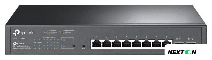 Настраиваемый коммутатор TP-Link TL-SG2210MP - Изображение №1 — Интернет-магазин Nexton