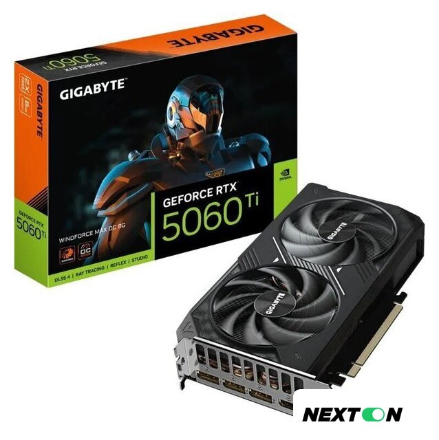Видеокарта Gigabyte GeForce RTX 5060 Ti Windforce Max OC 8G GV-N506TWF2MAX OC-8GD - Изображение №10 — Интернет-магазин Nexton