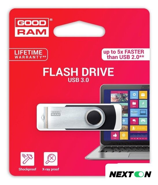 USB Flash GOODRAM UTS3 32GB (черный) [UTS3-0320K0R11] - Изображение №3 — Интернет-магазин Nexton
