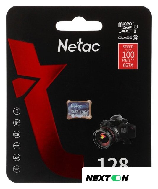 Карта памяти Netac microSDXC P500 Ultra 128GB - Изображение №1 — Интернет-магазин Nexton