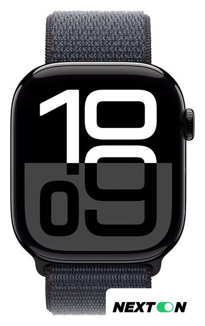 Умные часы Apple Watch Series 10 46 мм (алюминиевый корпус, черный/темно-серый, нейлоновый ремешок) - Изображение №2 — Интернет-магазин Nexton
