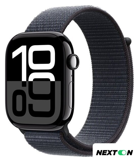 Умные часы Apple Watch Series 10 46 мм (алюминиевый корпус, черный/темно-серый, нейлоновый ремешок) - Изображение №1 — Интернет-магазин Nexton