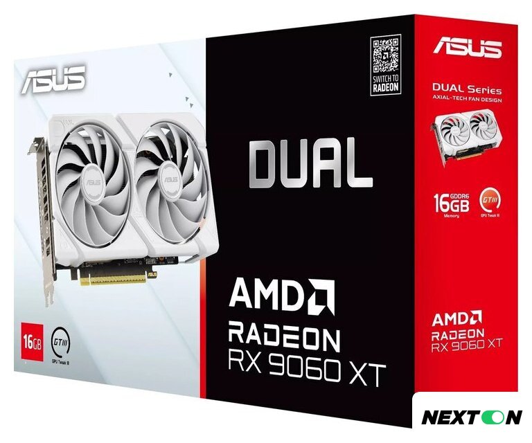 Видеокарта ASUS Dual Radeon RX 9060 XT 16GB GDDR6 White Edition DUAL-RX9060XT-16G-WHITE - Изображение №12 — Интернет-магазин Nexton
