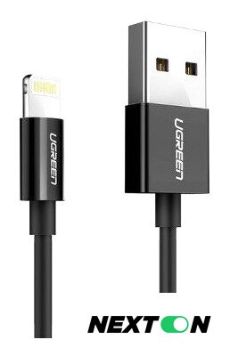 Кабель Ugreen US155 80823 USB Type-A - Lightning (2 м, черный) - Изображение №1 — Интернет-магазин Nexton