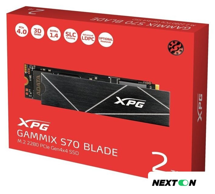 SSD ADATA XPG GAMMIX S70 Blade 2TB AGAMMIXS70B-2T-CS - Изображение №6 — Интернет-магазин Nexton