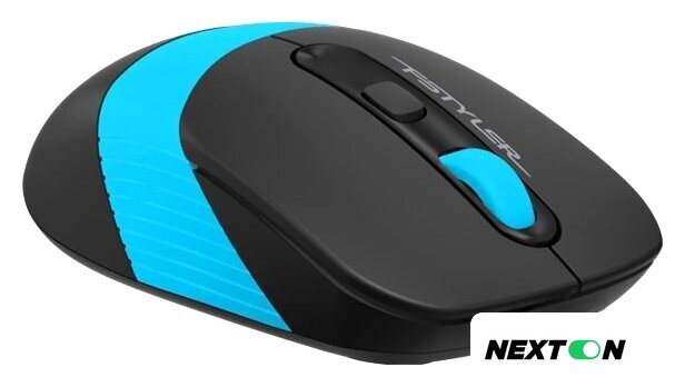 Мышь A4Tech Fstyler FG10 (черный/голубой) - Изображение №2 — Интернет-магазин Nexton