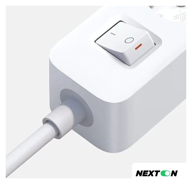 Удлинитель Xiaomi Mi Power Strip 20W 2C1A XMCXB01EU (USB Type-A + 2 USB Type-C, белый, международная версия) - Изображение №6 — Интернет-магазин Nexton