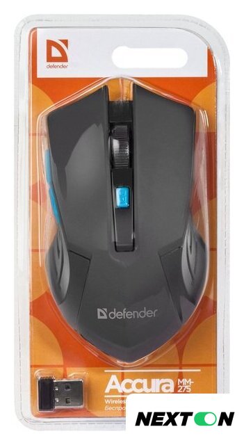 Мышь Defender Accura MM-275 (черный/синий) - Изображение №4 — Интернет-магазин Nexton