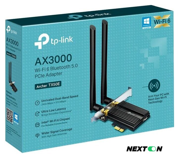 Wi-Fi/Bluetooth адаптер TP-Link Archer TX50E - Изображение №2 — Интернет-магазин Nexton