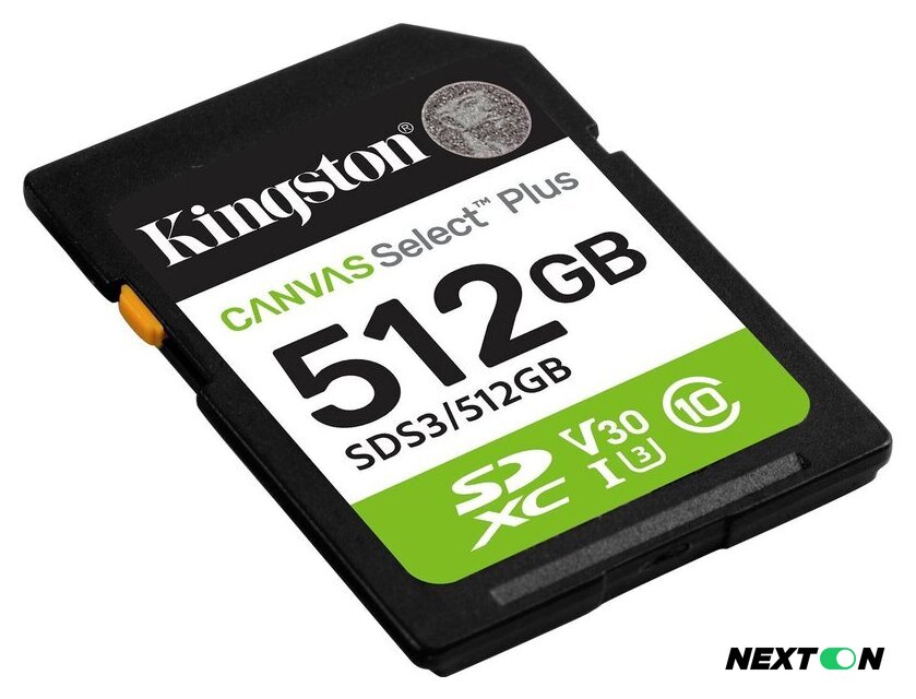 Карта памяти Kingston Canvas Select Plus SDXC 512GB SDS3/512GB - Изображение №2 — Интернет-магазин Nexton