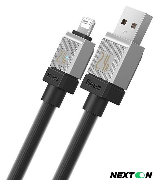 Кабель Baseus CoolPlay Series USB Type-A - Lightning (1 м, черный) - Изображение №3 — Интернет-магазин Nexton