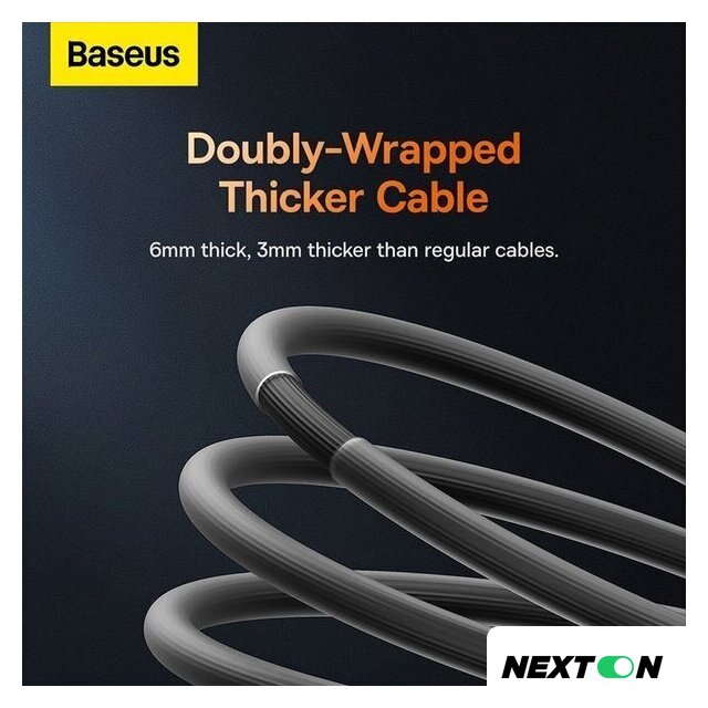 Кабель Baseus CoolPlay Series USB Type-A - Lightning (1 м, черный) - Изображение №14 — Интернет-магазин Nexton