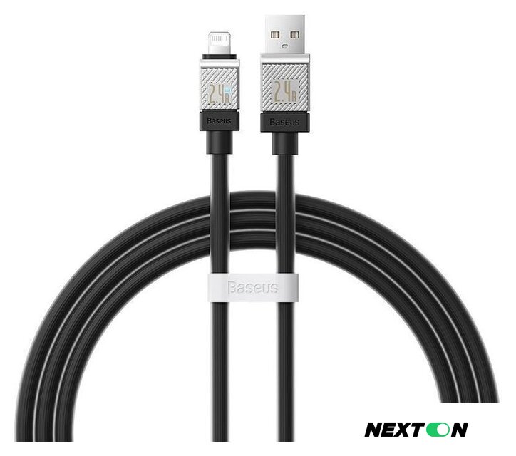 Кабель Baseus CoolPlay Series USB Type-A - Lightning (1 м, черный) - Изображение №2 — Интернет-магазин Nexton