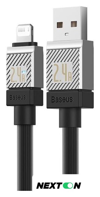 Кабель Baseus CoolPlay Series USB Type-A - Lightning (1 м, черный) - Изображение №5 — Интернет-магазин Nexton