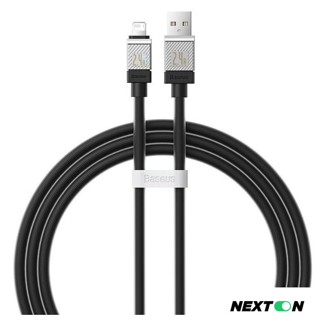 Кабель Baseus CoolPlay Series USB Type-A - Lightning (1 м, черный) - Изображение №1 — Интернет-магазин Nexton