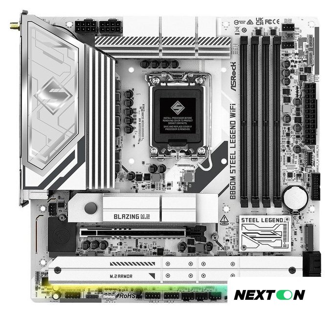 Материнская плата ASRock B860M Steel Legend WiFi - Изображение №1 — Интернет-магазин Nexton