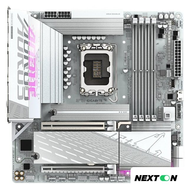Материнская плата Gigabyte B860M Aorus Elite WiFi6E Ice - Изображение №1 — Интернет-магазин Nexton
