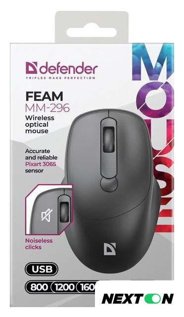 Мышь Defender Feam MM-296 (черный) - Изображение №3 — Интернет-магазин Nexton