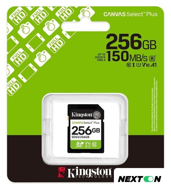 Карта памяти Kingston Canvas Select Plus SDXC 256GB SDS3/256GB - Изображение №3 — Интернет-магазин Nexton