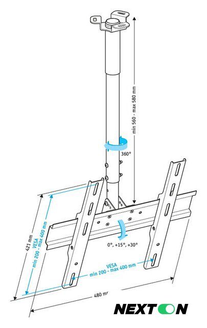 Кронштейн для телевизора Holder PR-101 (белый) - Изображение №3 — Интернет-магазин Nexton