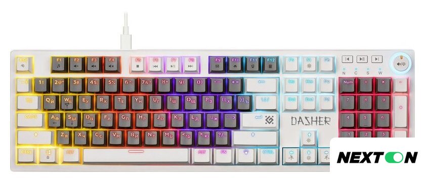 Клавиатура Defender Dasher GK-472 (серый/белый) - Изображение №1 — Интернет-магазин Nexton
