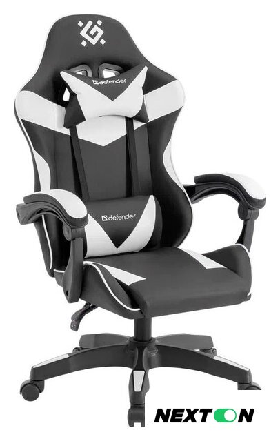 Игровое (геймерское) кресло Defender Urana (черный/белый) - Изображение №1 — Интернет-магазин Nexton
