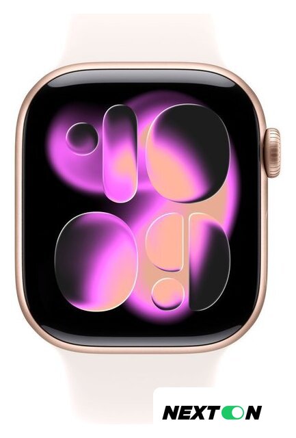 Умные часы Apple Watch Series 11 42 мм (алюминиевый корпус, розовое золото/легкие румяна, спортивный силиконовый ремешок S/M) - Изображение №2 — Интернет-магазин Nexton