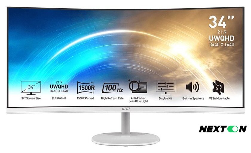 Монитор MSI Pro MP341CQW - Изображение №1 — Интернет-магазин Nexton