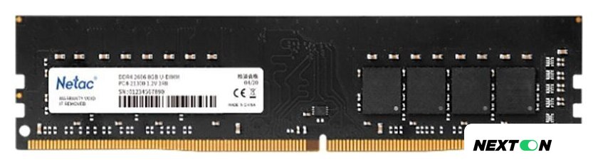 Оперативная память Netac Basic 8GB DDR4 PC4-21300 NTBSD4P26SP-08 - Изображение №1 — Интернет-магазин Nexton