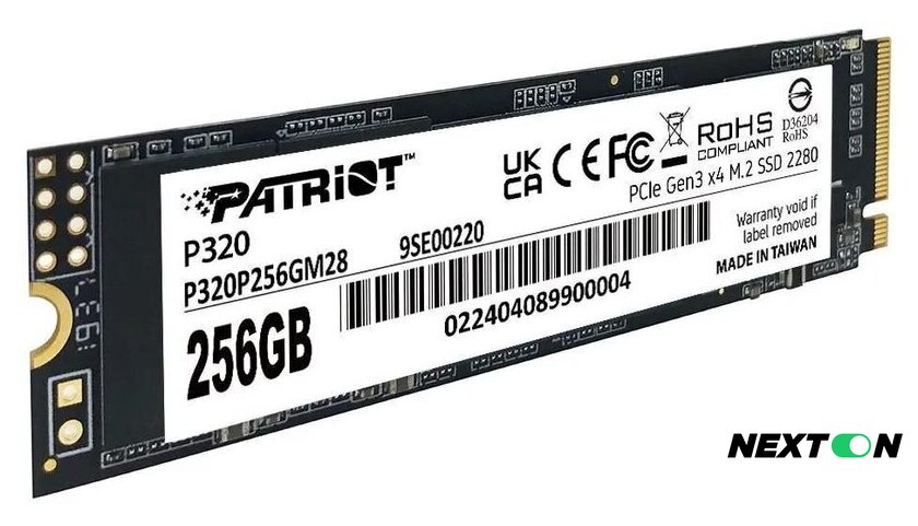 SSD Patriot P320 256GB P320P256GM28 - Изображение №3 — Интернет-магазин Nexton