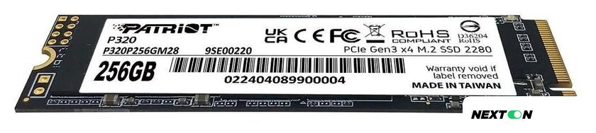 SSD Patriot P320 256GB P320P256GM28 - Изображение №2 — Интернет-магазин Nexton