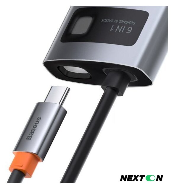 Док-станция Baseus Metal Gleam Series 6-in-1 Multifunctional USB Type C CAHUB-CW0G - Изображение №6 — Интернет-магазин Nexton