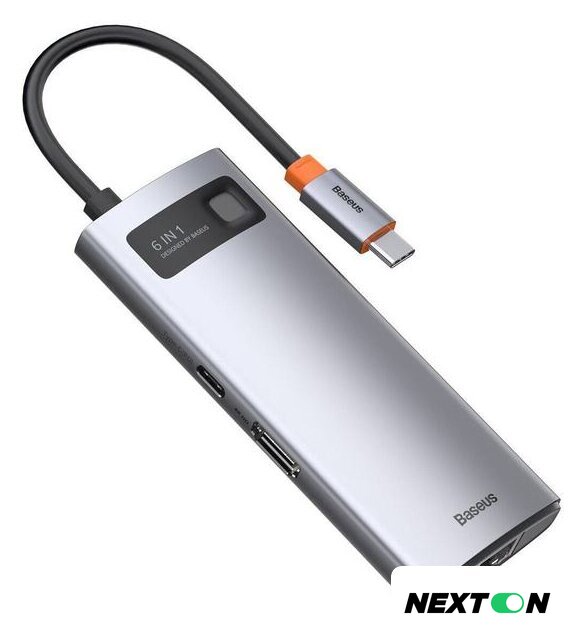 Док-станция Baseus Metal Gleam Series 6-in-1 Multifunctional USB Type C CAHUB-CW0G - Изображение №3 — Интернет-магазин Nexton