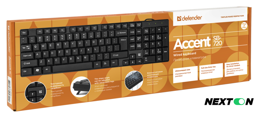 Клавиатура Defender Accent SB-720 RU - Изображение №4 — Интернет-магазин Nexton