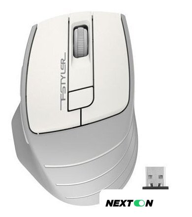 Мышь A4Tech Fstyler FG30S (серый/белый) - Изображение №2 — Интернет-магазин Nexton