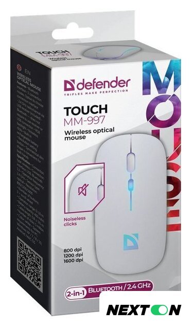 Мышь Defender Touch MM-997 (белый) - Изображение №4 — Интернет-магазин Nexton